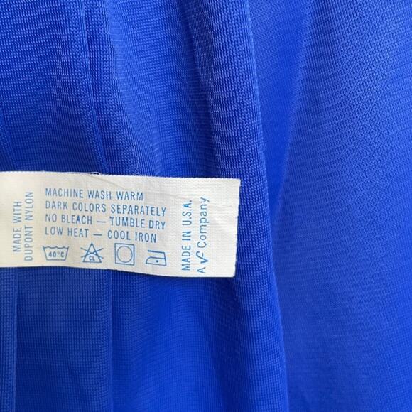 Vanity Fair Vintage Blue Satin Nightgown & Robe Set M | Made in USA, EUC - Picture 8 of 10